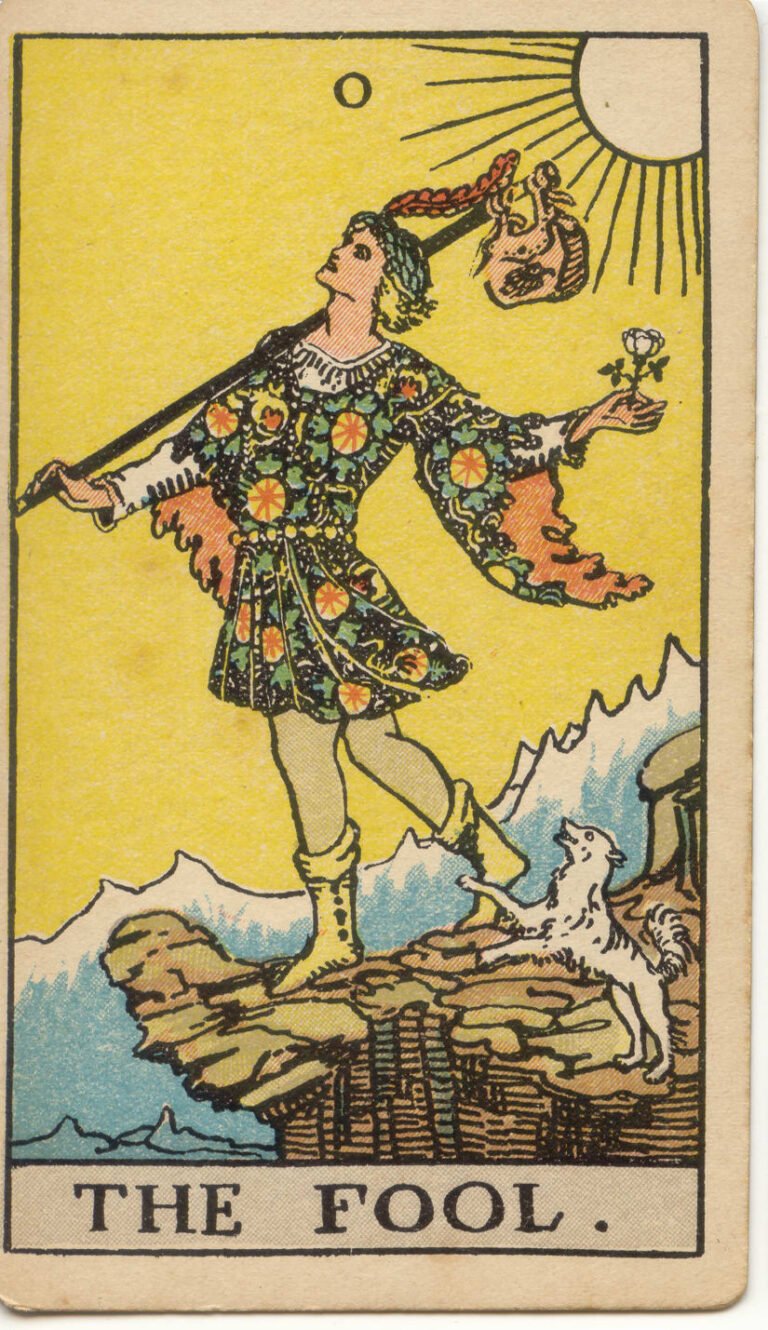 głupiec rider waite tarot card set