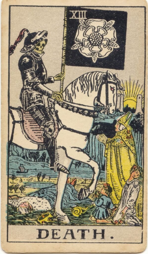 śmierć rider waite tarot card set