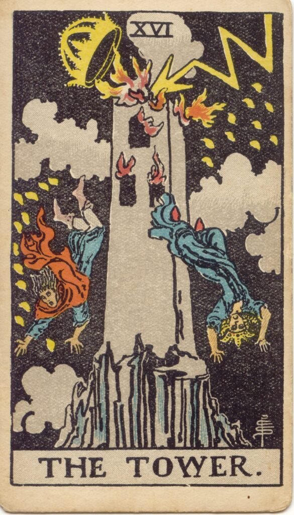 wieża rider waite tarot card set