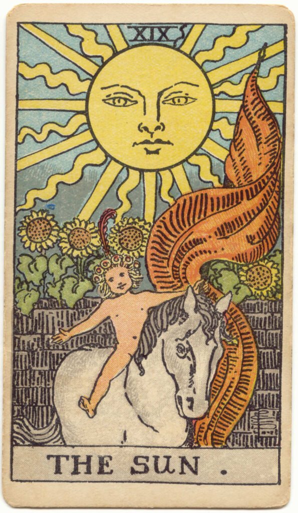 słońce rider waite tarot card set