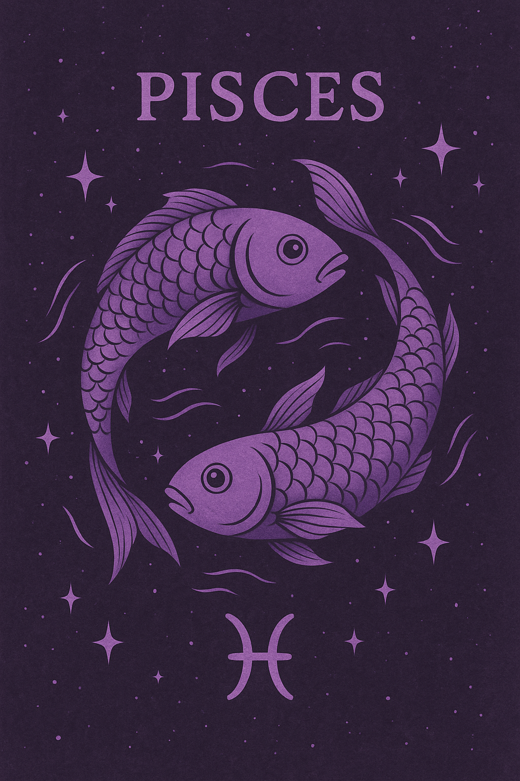 ryby na fioletowym tle