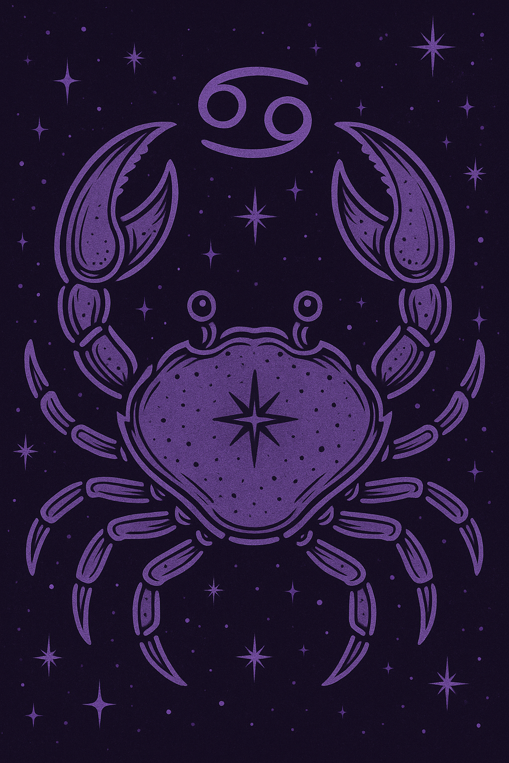 Bliźnięta znak zodiaku na fioletowym tle