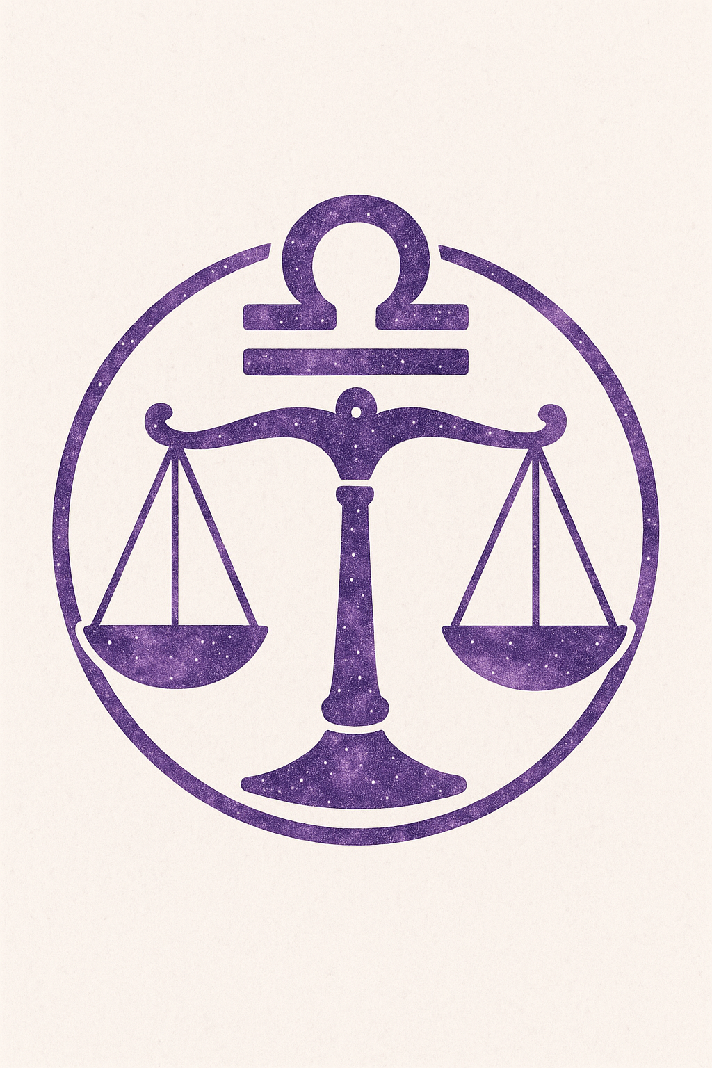 Fioletowa Waga znak zodiaku